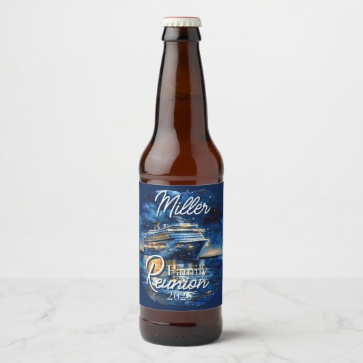 クルーズパーソナライズされたシップ懇親会 ビールラベル (正面)
