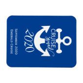 クルーズパーソナライズされたスクワッド誕生日家族旅行 マグネット (横)