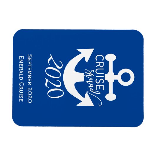 クルーズパーソナライズされたスクワッド誕生日家族旅行 マグネット (横)