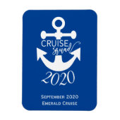 クルーズパーソナライズされたスクワッド誕生日家族旅行 マグネット (縦)