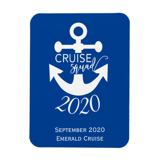 クルーズパーソナライズされたスクワッド誕生日家族旅行 マグネット (縦)