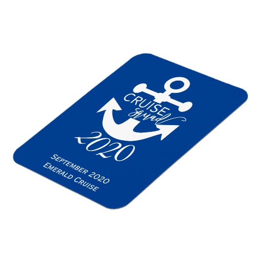 クルーズパーソナライズされたスクワッド誕生日家族旅行 マグネット (左側)