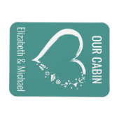 クルーズパーソナライズされたドアハート愛好家 マグネット (横)