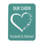 クルーズパーソナライズされたドアハート愛好家 マグネット (縦)