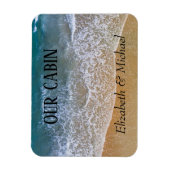 クルーズパーソナライズされたドアビーチ海サーフサンド マグネット (縦)