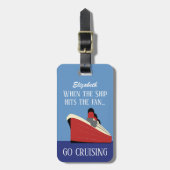 クルーズパーソナライズされたラベル |クルージングおもしろい旅行 ラゲッジタグ (正面縦)