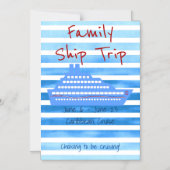 クルーズパーソナライズされたーをテーマにした磁石 マグネット招待状 (正面)