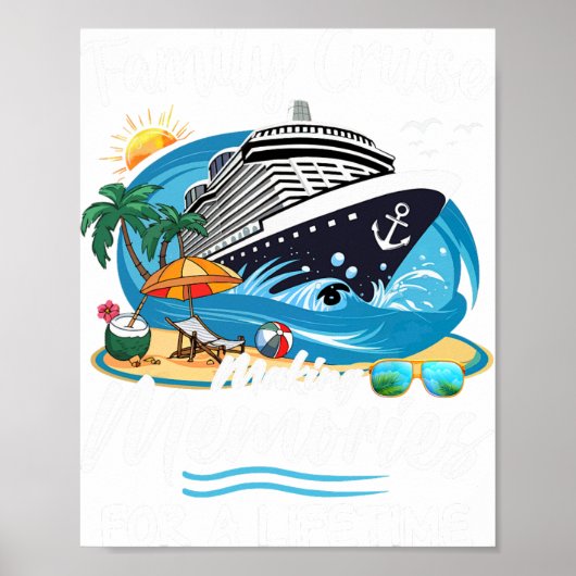 クルーズパーティーバケーショントリップファミリーマッチング服。 ポスター (正面)