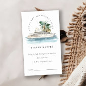 クルーズパームシーケープおむつくじ赤ちゃんシャワー エンクロージャーカード