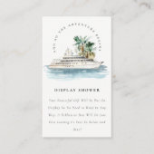 クルーズパームシーケープディスプレイシャワー ベビーシャワー エンクロージャーカード (正面)