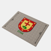 クルーズヒストリカルシールドの石畳 ドアマット (アングル)