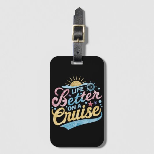 クルーズファミリーバケーションマッチンでの人生の方が良い ラゲッジタグ (正面縦)