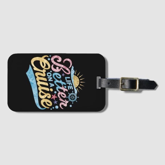 クルーズファミリーバケーションマッチンでの人生の方が良い ラゲッジタグ (正面横)