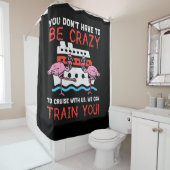 クルーズフラミンゴ熱狂するクルージング シャワーカーテン (インサイチュ)