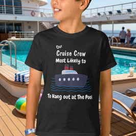 クルーズプールキッズブラックTシャツ(名入れ可・面白いデザイン) Tシャツ