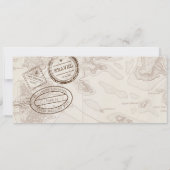 クルーズボーディングパスアドベンチャー結婚式招待状 招待状 (裏面)