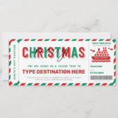 クルーズボーディングパスクリスマスチケットギフト券 (正面)