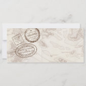 クルーズボーディングパストラベル結婚式招待状 (裏面)