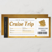 クルーズボーディングパスバケーションチケットギフトバウチャー (正面/裏面)
