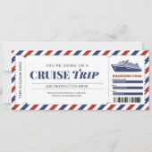 クルーズボーディングパス旅行ギフトチケット券 招待状 (正面)