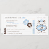 クルーズボーディングパス結婚式招待状 招待状 (正面/裏面)