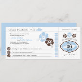 クルーズボーディングパス結婚式招待状 招待状 (正面/裏面)