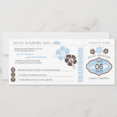 クルーズボーディングパス結婚式招待状 招待状 (正面)