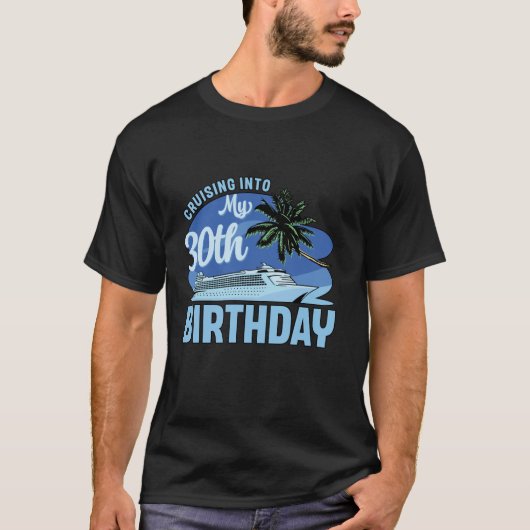 クルーズボートトリップバケーションクルージングインマイ30th Bi Tシャツ (正面)