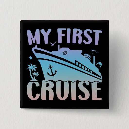 クルーズマイファーストクルーズ2025ファミリーバケーションクルーズ 缶バッジ (正面)