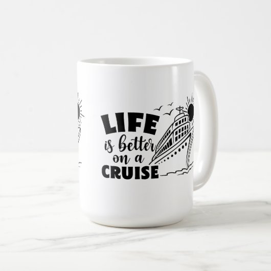 クルーズマグの方が人生は楽だ コーヒーマグカップ (正面右)