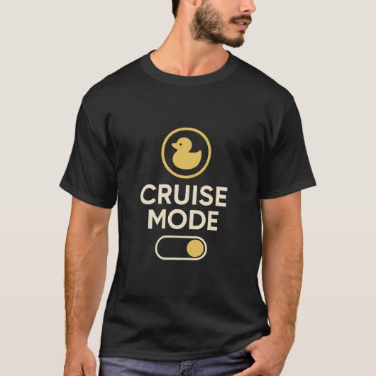 クルーズモードのアヒル切り替えレトロな休暇の雰囲気 Tシャツ (正面)