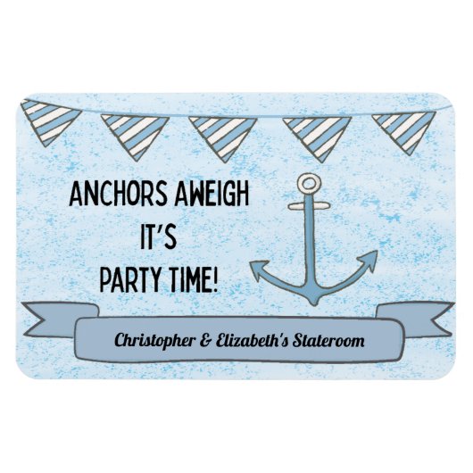 クルーズライフいかりキャビンステートルームドアマーカー マグネット (横)