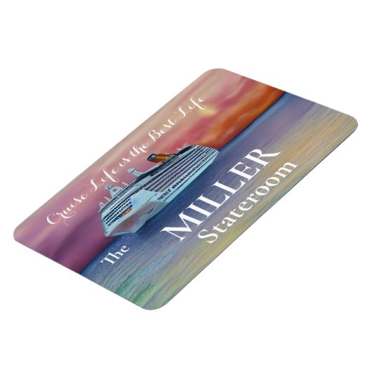 クルーズライフはライフ最高のステートルームのドアマグネット マグネット (左側)