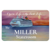 クルーズライフはライフ最高のステートルームのドアマグネット マグネット (横)