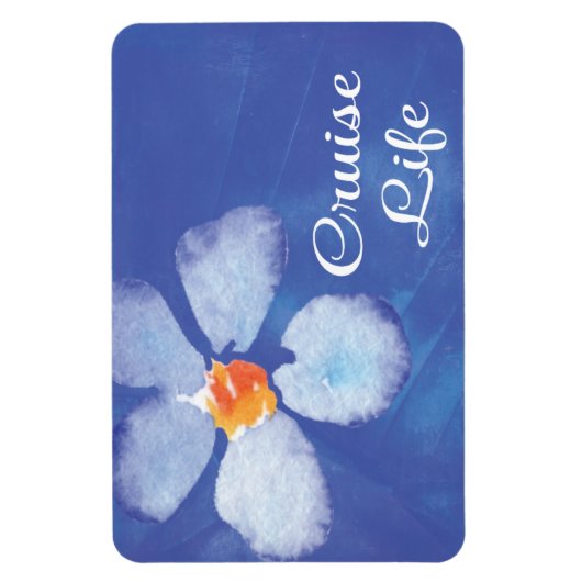 クルーズライフステートルームキャビンドアサインフローラ マグネット (縦)