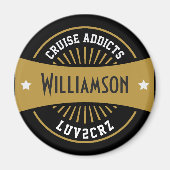 クルーズ中毒性モノグラムキャビンのドアマーカー マグネット (正面)