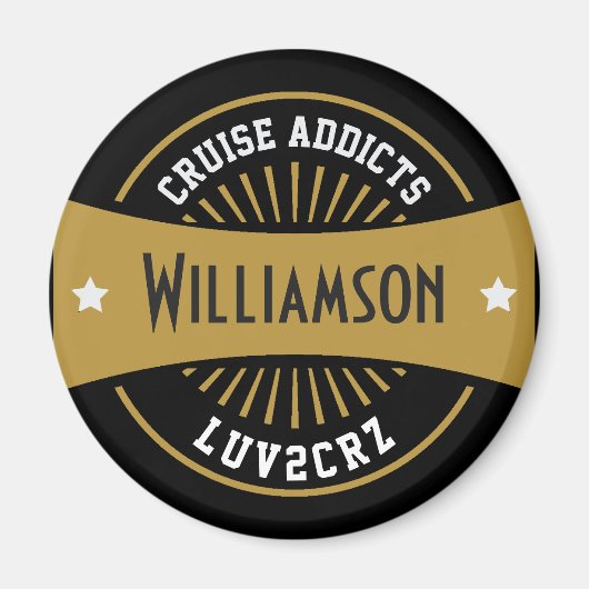 クルーズ中毒性モノグラムキャビンのドアマーカー マグネット (正面)