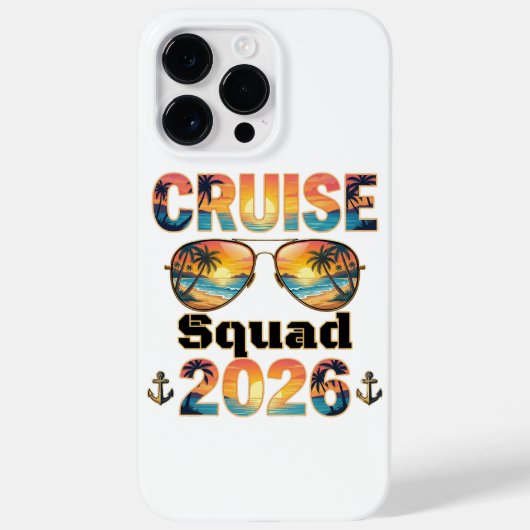 クルーズ仲間 2026 - レトロサンセット Case-Mate iPhoneケース (裏面)