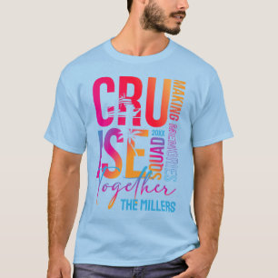 クルーズ分隊が思い出を作る名前をカスタムすると日付 Tシャツ