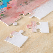 クルーズ地中海の旅行ポスターマップSpain Italy ジグソーパズル (側面)