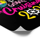 クルーズ好き女子の楽しい2026年バケーション旅行 ポスター (角)