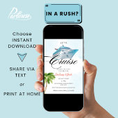 クルーズ婚礼新郎新婦シャワーの招待状 招待状