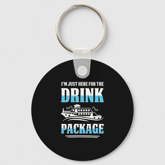 クルーズ旅行のおもしろい飲み会テールパーティーTシャツ 5  キーホルダー (正面)