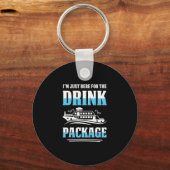 クルーズ旅行のおもしろい飲み会テールパーティーTシャツ 5  キーホルダー (正面)