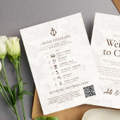 クルーズ旅行の旅程の目的地の結婚式 エンクロージャーカード