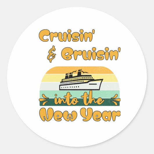 クルーズ最高の休暇の恋人のための休暇ギフト ラウンドシール (正面)