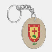クルーズ歴史盾とメキシコ国旗 キーホルダー (正面左)