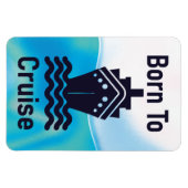 クルーズ生まれキャビンのステートルームのドアマーカーブルー マグネット (横)