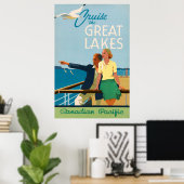 クルーズ素晴らしザレイクヴィンテージ旅行ポスター ポスター (ホームオフィス)