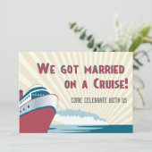 クルーズ結婚したウェディングパーティー招待状で 招待状 (スタンド正面)